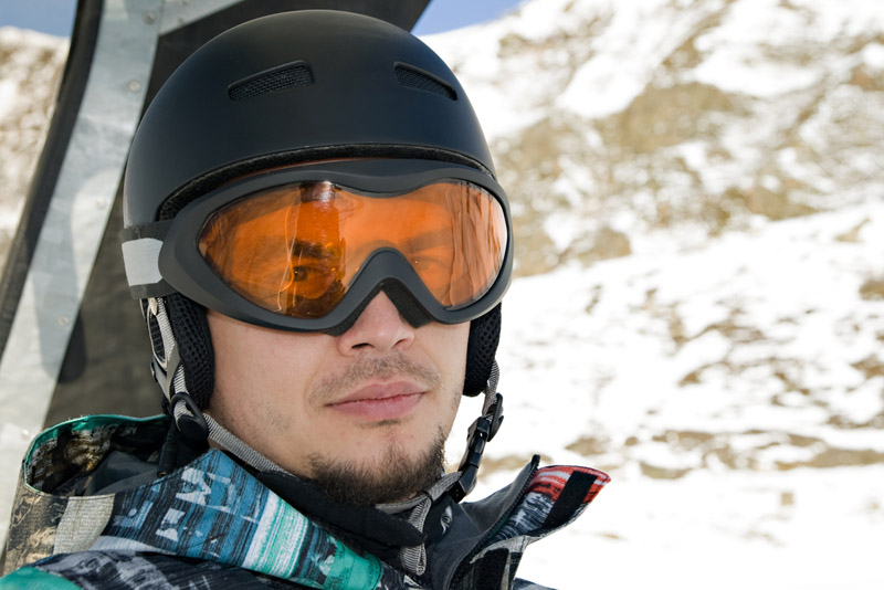 Snowboarding helmet